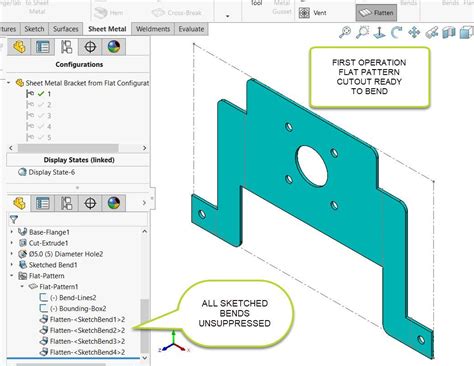 drawing sheet metal parts in solidworks|flat pattern sheet metal drawing.